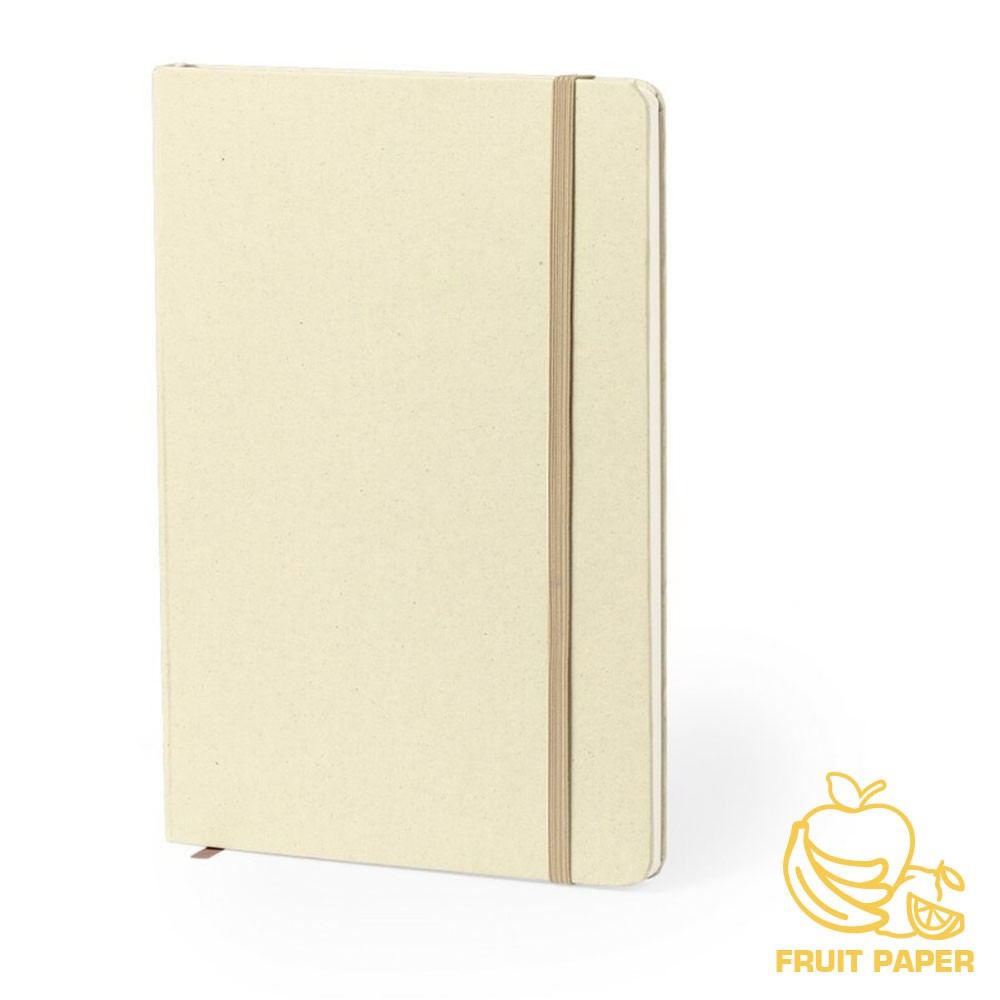 Notebook approx. A5 made from recycled cardboard and fruit paper