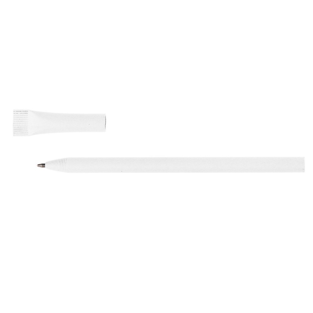 Rolled paper ball pen with cap
