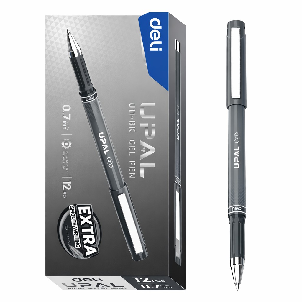კალამი გელიანი "დელი / DELI" Gel Pen 0.7მმ, G11BK, შავი