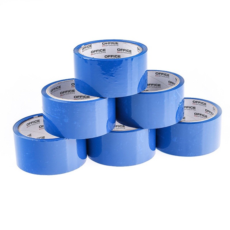 შესაფუთი სკოჩი (1 ცალი) OFFICE PRODUCTS (46 მეტრი) სიგანე:48 მმ / სისქე:36 მიკ ლურჯი