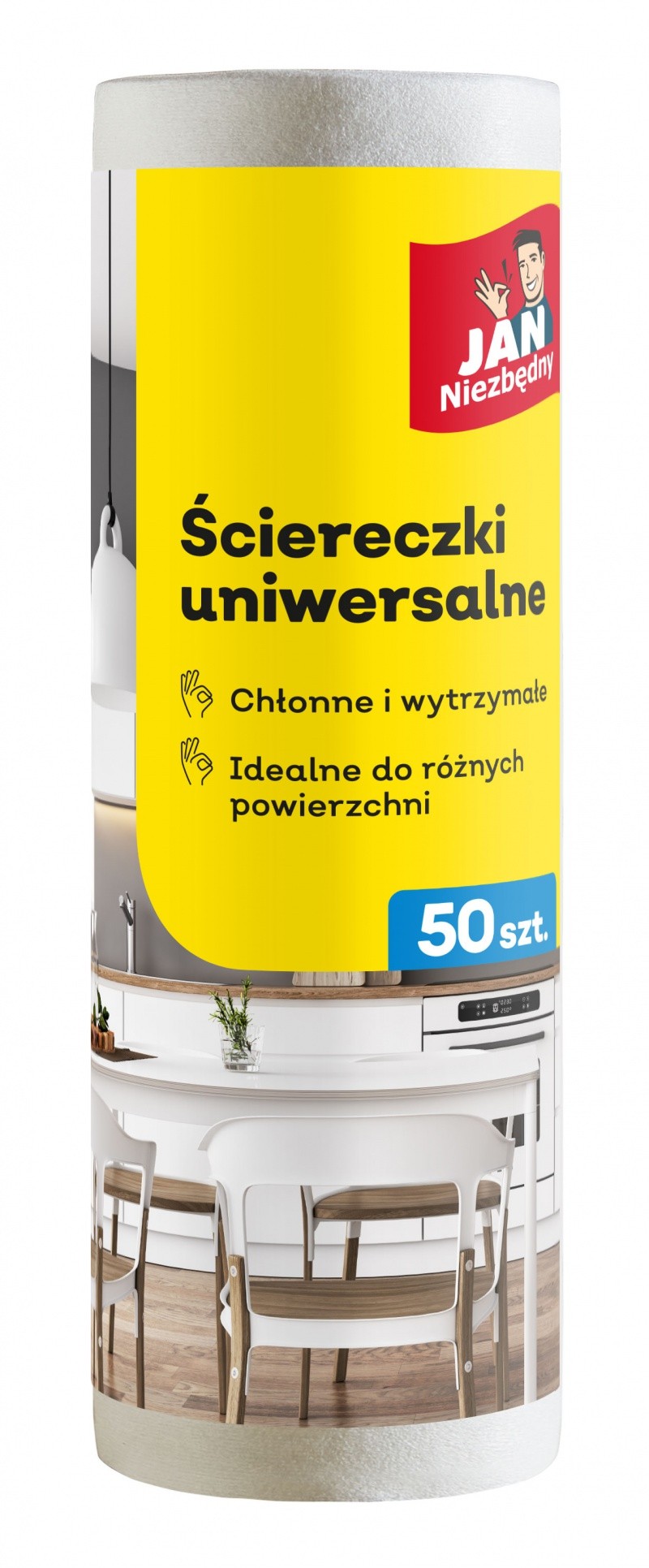 CLEANING CLOTHS JAN NIEZBEDNY, ROLL, 50PCS, WHITE