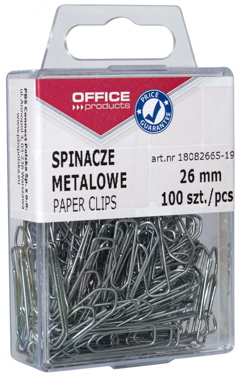 სკრეპი პლასტმასის კოლოფში 26მმ - 100 ცალი OFFICE PRODUCTS