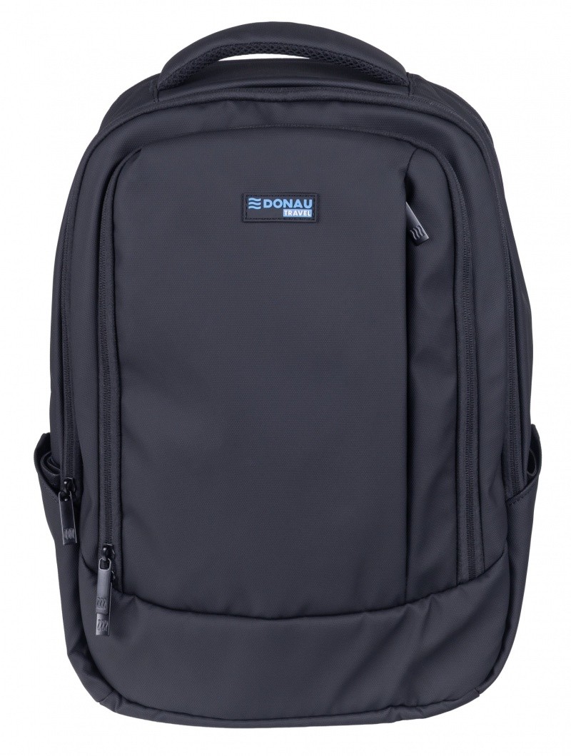BACKPACK DONAU TRAVEL, BERLIN, 15,6", 16L, USB + CABLE, BLACK