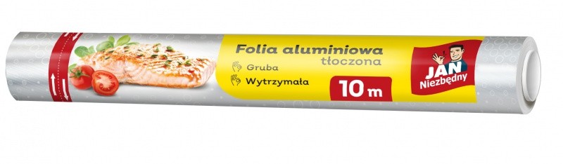 ALUMINIUM FOIL JAN NIEZBEDNY, WITH EMBOSSING, 10 M, SILVER